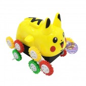 Hộp đồ chơi xe Pikachu nhào lộn 12 bánh lật chạy pin