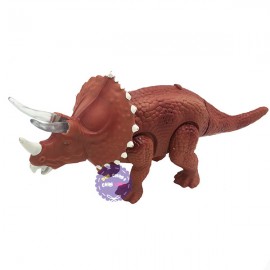 Hộp đồ chơi khủng long tê giác 2 sừng đèn chạy pin có nhạc 333-38