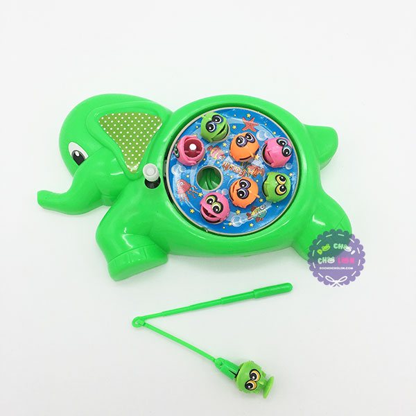 Vỉ đồ chơi câu cá nam châm vặn dây cót hình con voi