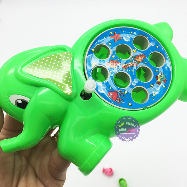 Vỉ đồ chơi câu cá nam châm vặn dây cót hình con voi