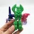 Vỉ đồ chơi bộ 3 siêu nhân Gao Ranger mini bằng nhựa