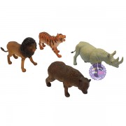 Bộ 4 con thú rừng đại: cọp, sư tử, gấu, tê giác Animal Kingdom