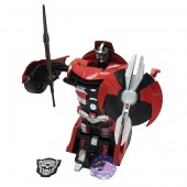 Hộp đồ chơi robot biến hình thành xe có nhạc đèn bằng sắt chạy trớn