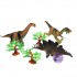 Bộ đồ chơi 3 chú khủng long đại & 3 cây bằng nhựa Dinosaur