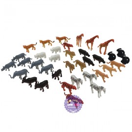 Bộ đồ chơi 36 loài thú rừng mini bằng nhựa Wild Animals