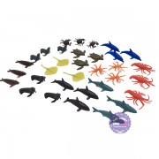 Bộ đồ chơi 33 loài sinh vật biển mini bằng nhựa Marine Animals