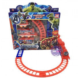 Hộp đồ chơi đường ray xe lửa tàu hỏa Avengers chạy pin