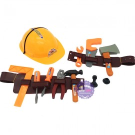 Bộ đồ chơi nón bảo hộ & dụng cụ sửa chữa có dây đeo túi lưới