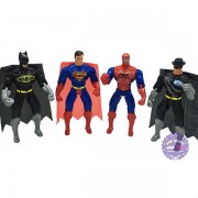 Bộ 4 hộp đồ chơi siêu anh hùng Super Heroes dùng pin có đèn