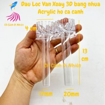 Đầu lọc váng xoay 3D bằng nhựa acrylic cho hồ cá cảnh hút bụi mặt nước