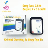 Máy sục sủi khí oxy TÍCH ĐIỆN 2 vòi SOBO SB-4000 cho hồ cá