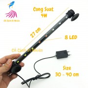 Đèn LED CAIBAO T4-30LED nhiều màu cho hồ cá size 30 - 40 cm