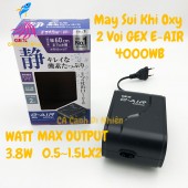 Máy sủi khí Oxy Siêu Êm 2 vòi Gex E-AIR 4000WB cho hồ cá