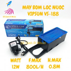 Bộ máy bơm + hộp lọc nước VIPSUN VS-188 cho hồ cá cảnh