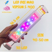 Đèn LED máng VipSun đổi màu cho hồ cá size 40 cm S-400
