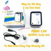Máy sục sủi khí oxy TÍCH ĐIỆN 2 vòi SOBO SB-3000 cho hồ cá