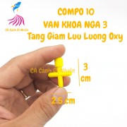 Bộ 10 van KHÓA DÂY NGÃ 3 tăng giảm lưu lượng oxy hồ cá cảnh