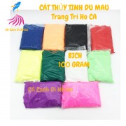 Bịch CÁT THỦY TINH ĐỦ MÀU 100 Gram trang tri hồ cá cảnh