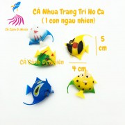 Cá nhựa 1 con trang trí hồ cá bể cá cảnh size 4x5 cm
