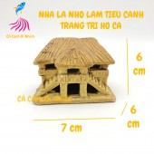 Nhà lá NHỎ làm tiểu cảnh trang trí cho hồ cá mini size 7x6x6 cm