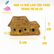 Nhà lá NHÍ làm tiểu cảnh trang trí cho hồ cá mini size 5x3x3 cm