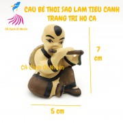Cậu bé thổi sáo NHỎ làm tiểu cảnh trang trí cho hồ bể cá size 7x5 cm