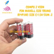 Bộ 2 viên Pin Trung Size C MAXELL 1.5V R14P(AR)