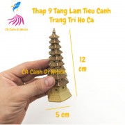 Tháp 9 Tầng làm tiểu cảnh trang trí hồ bể cá, hòn non bộ size 12 cm