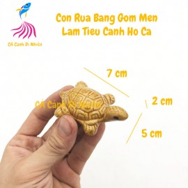 Con rùa bằng gốm men làm tiểu cảnh trang trí cho hồ cá size 7x5x2 cm