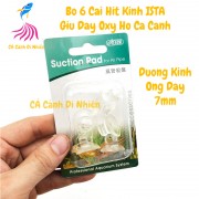 Vỉ 6 hít kính giữ ống DÂY OXY 7 mm cho hồ cá cảnh ISTA