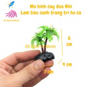 Cây dừa NHÍ bằng nhựa làm tiểu cảnh trang trí hồ bể cá