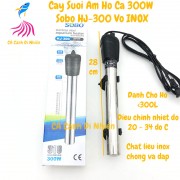 Cây sưởi ấm hồ cá vỏ inox 300W SOBO HJ-300 cho hồ bể cá