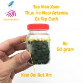Tảo viên xoắn - Thức Ăn Nuôi Artemia Cá Tép Cảnh hũ 50 gram