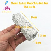 Thanh sứ lọc Muối Tiêu mè đen size 9x3 CM lọc nước hồ cá cảnh