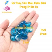 Sỏi thủy tinh màu Xanh Biển 350G trang trí cho hồ cá cảnh