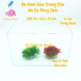 Bể kính SIÊU TRONG 35x20x23 cm - Hô kiếng nuôi cá cảnh thủy sinh