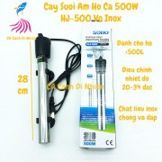 Cây sưởi ấm hồ cá vỏ inox 500W SOBO HJ-500 cho hồ bể cá