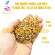 Bịch sỏi NẮNG VÀNG 1 KG size 5 mm lót nền trang trí hồ cá