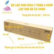 Bộ lọc dàn mưa 2 tầng 6 khay lọc SOBO F-90 bằng Mica cho hồ cá 80 - 100 cm