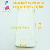 Túi lọc nước giữ cặn hồ cá có dây rút bằng vải bông SIZE DÀI 44x18 cm