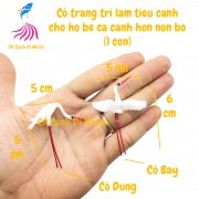 Cò trang trí làm tiểu cảnh cho hồ bể cá size nhỏ bằng nhựa