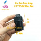 Đuôi đèn treo xoáy đen - Đui đèn vặn E27 100W