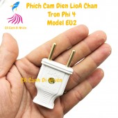 Phích cắm điện chân tròn LiOA EU2 phi 4