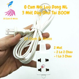 Ổ cắm nối lưu động 3 lỗ cắm NL 3 Mét chịu tải 800W