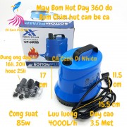 Máy bơm hút đáy 360 độ 85W Xin Xiu bơm chìm hút cặn bể cá WP-6000B