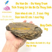 Đá Vân Gỗ Đá Vàng Trầm Tích 1kg đá trang trí setup hồ bể cá thủy sinh