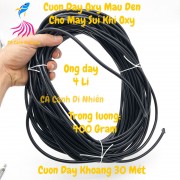 Cuộn dây oxy ĐEN 4 li 30 Mét cho máy sục sủi khí hồ cá cảnh - Dây sủi oxy 4mm ống nước dẻo màu đen