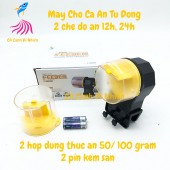 Máy cho cá ăn tự động Jeneca F-8805 kèm pin 2 chế độ 2 hộp đựng thức ăn