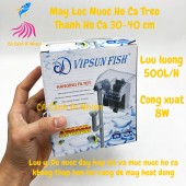 Máy lọc nước hồ cá 8W dạng thác nước AP-606H Vipsun Fish treo thành hồ cá 30-40cm