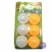 Vỉ đồ chơi banh bóng bàn 6 trái bằng nhựa